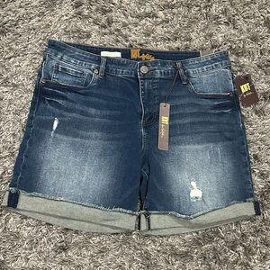 Kut from the Kloth Boyfriend Shorts - Denim